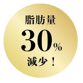 脂肪量30%減少！