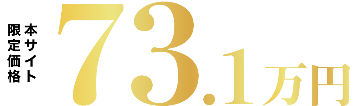 本サイト限定価格 73.1万円（税込80.4万円）