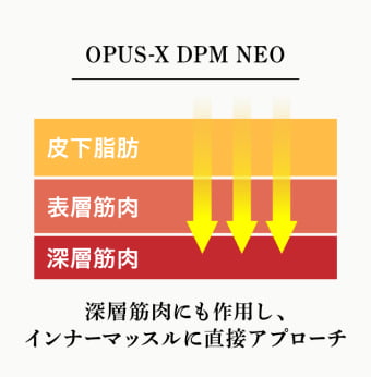 OPUS-X DPM NEO 深層筋肉にも作用し、インナーマッスルに直接アプローチ